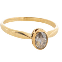 Rose diamond solitaire ring in 14 carat gold