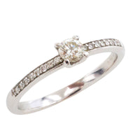 14 carat white gold ring with diamonds-engagement rings-The Antique Ring Shop