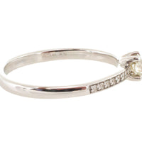 14 carat white gold ring with diamonds-engagement rings-The Antique Ring Shop