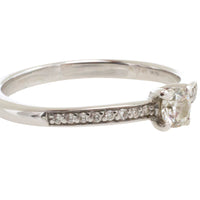 14 carat white gold ring with diamonds-engagement rings-The Antique Ring Shop