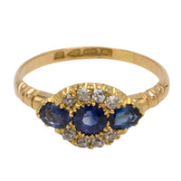 Sapphire and diamond ring from 1916-Antique rings-The Antique Ring Shop