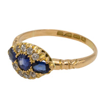 Sapphire and diamond ring from 1916-Antique rings-The Antique Ring Shop