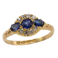 Sapphire and diamond ring from 1916-Antique rings-The Antique Ring Shop