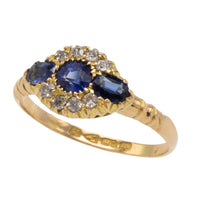 Sapphire and diamond ring from 1916-Antique rings-The Antique Ring Shop