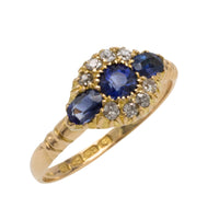 Sapphire and diamond ring from 1916-Antique rings-The Antique Ring Shop