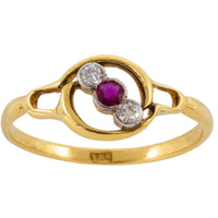 Edwardian ruby and diamond ring-Antique rings-The Antique Ring Shop