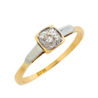 Edwardian old mine cut diamond solitaire ring-Antique rings-The Antique Ring Shop