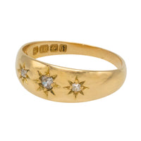Edwardian three stone gypsy ring from 1908-Antique rings-The Antique Ring Shop