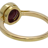 Ruby solitaire ring in 18 carat gold-engagement rings-The Antique Ring Shop