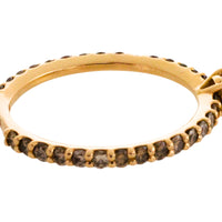 Light brown and brilliant cut diamond ring-engagement rings-The Antique Ring Shop