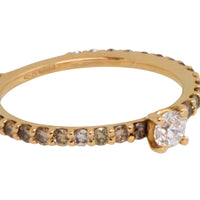 Light brown and brilliant cut diamond ring-engagement rings-The Antique Ring Shop