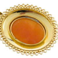 Cameo pendant in 14 carat gold-Pendants-The Antique Ring Shop