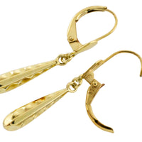 Vintage 14 carat gold pendant earrings-Earrings-The Antique Ring Shop