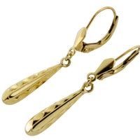 Vintage 14 carat gold pendant earrings-Earrings-The Antique Ring Shop