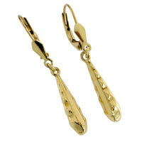 Vintage 14 carat gold pendant earrings-Earrings-The Antique Ring Shop