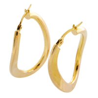 14 carat gold hoop earrings-Earrings-The Antique Ring Shop