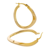 14 carat gold hoop earrings-Earrings-The Antique Ring Shop