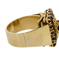 Vintage 14 carat gold ring with garnets