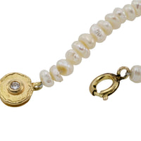 Baroque pearl necklace with 18 carat gold clasp-The Antique Ring Shop