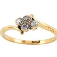 Edwardian four stone old cut diamond ring