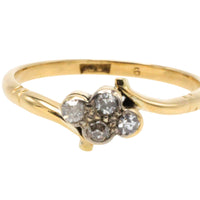 Edwardian four stone old cut diamond ring