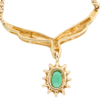 Emerald and diamond collier