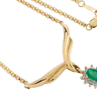 Emerald and diamond collier