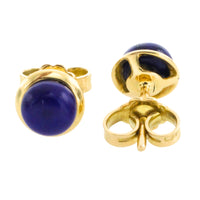 Lapiz studs in 18 carat gold