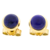 Lapiz studs in 18 carat gold