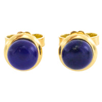 Lapiz studs in 18 carat gold