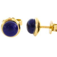 Lapiz studs in 18 carat gold