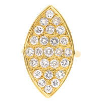 Marquise diamond ring in 14 carar gold