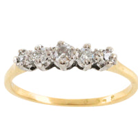 Vintage five stone diamond ring-Vintage Rings-The Antique Ring Shop