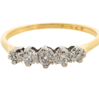 Vintage five stone diamond ring-Vintage Rings-The Antique Ring Shop
