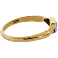 Edwardiaanse ring met saffier en diamant