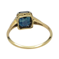 Vintage 18 carat gold sapphire and diamond ring