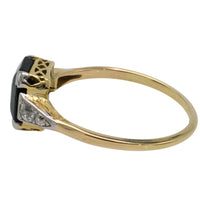 Vintage 18 carat gold sapphire and diamond ring