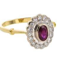 Vintage ruby and diamond ring