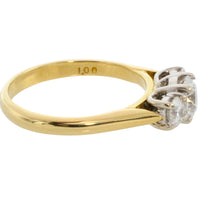 Three stone brilliant cut diamond ring