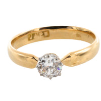 Old cut diamond solitaire ring-engagement rings-The Antique Ring Shop