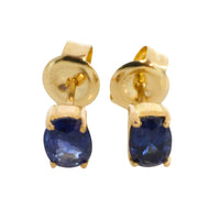 Sapphire studs in 18 carat gold-Earrings-The Antique Ring Shop