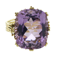 Vintage amethyst ring in 14 carat gold-Vintage Rings-The Antique Ring Shop