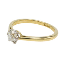 Old mine cut diamond solitaire ring-engagement rings-The Antique Ring Shop