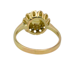 Opal doublet and sapphire cluster ring-Vintage Rings-The Antique Ring Shop