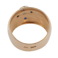 Sapphire and diamond band in 14 carat gold-vintage rings-The Antique Ring Shop