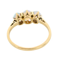 Three stone opal ring in 18 carat gold-Vintage Rings-The Antique Ring Shop
