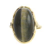 Tigers eye ring in 14 carat gold-The Antique Ring Shop