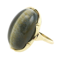 Tigers eye ring in 14 carat gold-The Antique Ring Shop