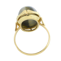 Tigers eye ring in 14 carat gold-The Antique Ring Shop