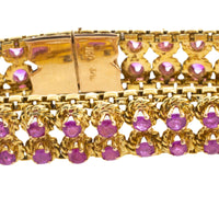 Ruby bracelet in 18 carat gold-Bracelets-The Antique Ring Shop